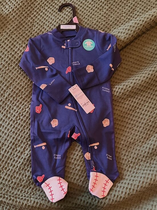 child of mine Other - NWT Carter's Baseball Sleeper 0-3 months